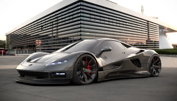 carro peto parado representando qual o valor do seguro de um porsche, ferrari ou mercedes