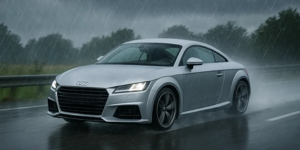 carro esportivo prata representando seguro audi tt