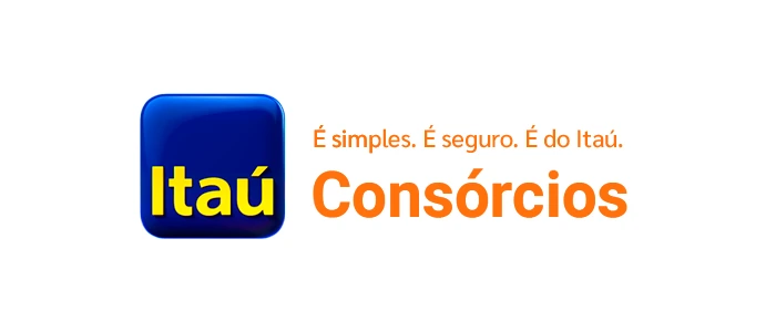 Logomarca da Itaú Consórcios. Falando sobre os melhores consórcios de carros.