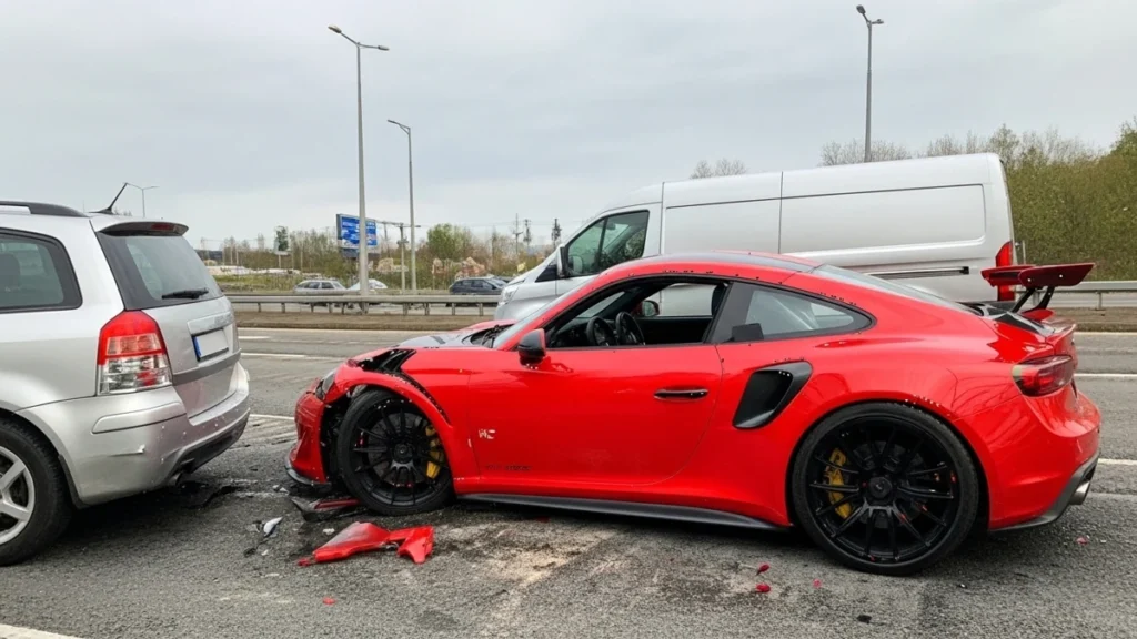 Erros mais comuns ao contratar seguro de carro em colisão envolvendo veículo esportivo