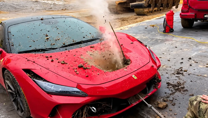 Carro esportivo danificado ilustrando como funciona a aprovação de seguros premium em veículos de alto valor